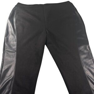 Marc New York Faux Leather Pants Women Spandex Full Control Waistband Slacks